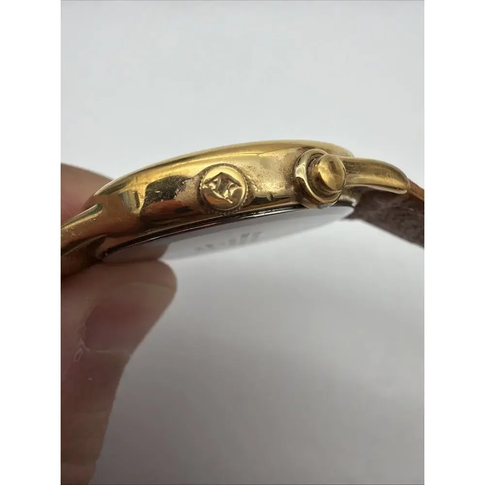 Vintage Anne Klein 35mm Watch 10/4824-5LSET 6P05 Multifunction Gold Tone Unisex